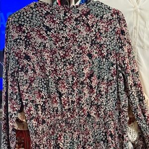 Knox Rose Floral Long Sleeve Dress - Black, Pink, White